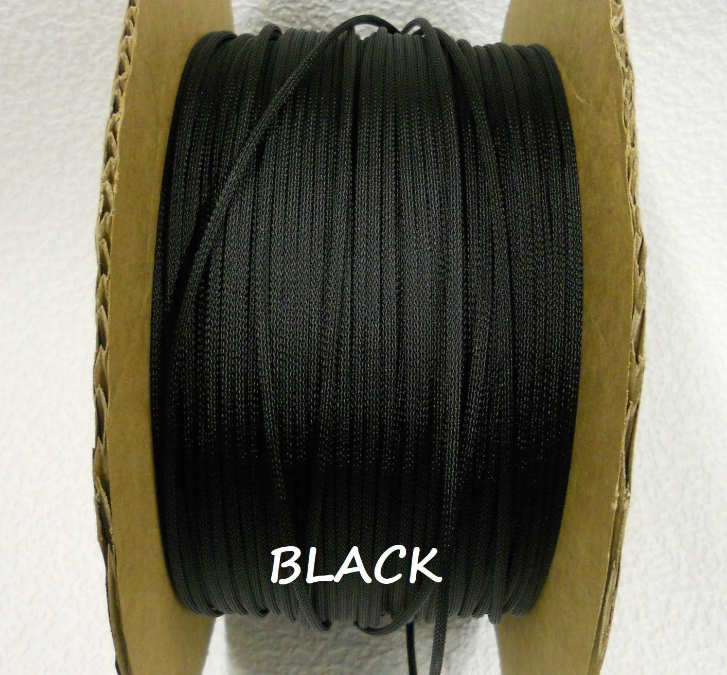 PTN0.25BK25 Flexo PET General Purpose 1/4-inch Braided Cable Sleeve, Black - 25 Foot