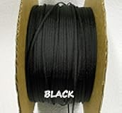 Techflex PTN0.25BK25 Flexo PET General Purpose 1/4-inch Cable Sleeve, Black, 25 Foot