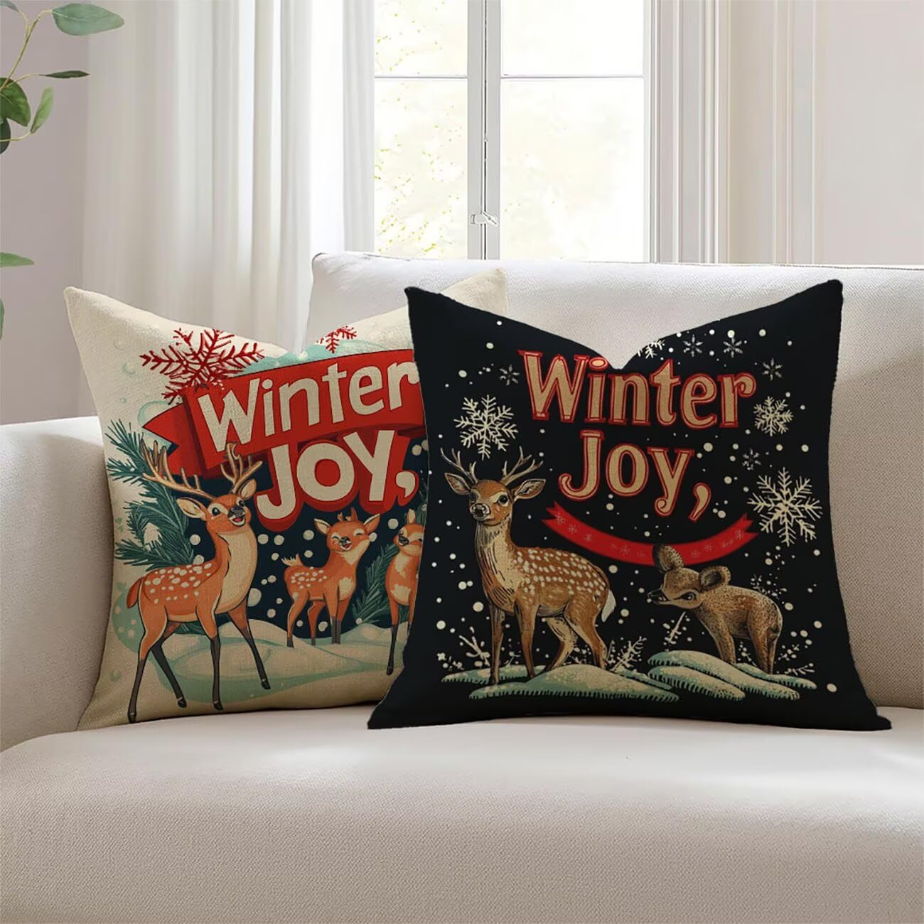 Housses de coussin pour coussin canapé lin déperlant 55x55 extérieur JL-4622