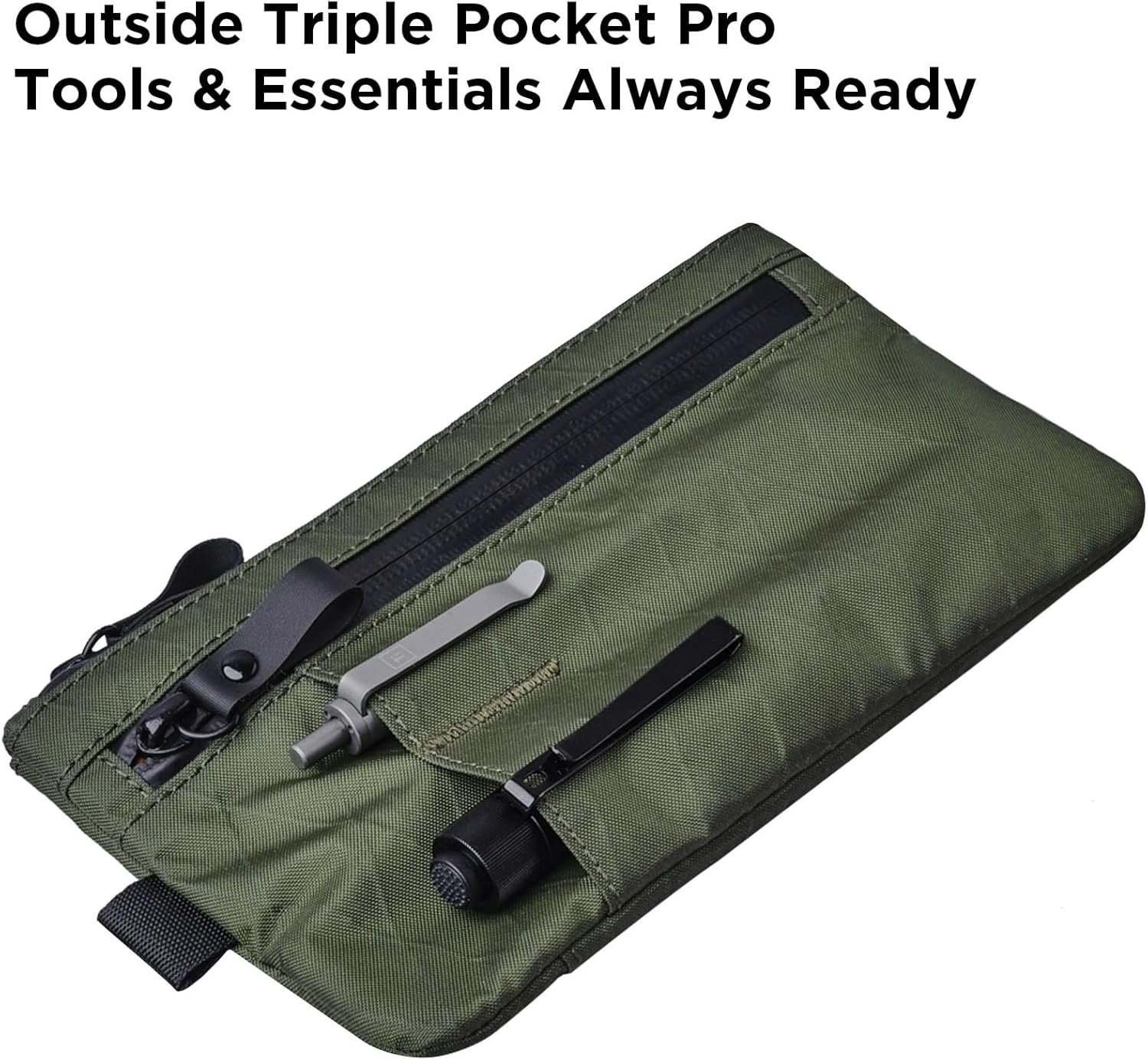 ALPAKA Zip Clutch, Zipper Wallet and EDC Carrier - RFID Blocking Material Passport Wallet- 3 External Slots for EDC Gear - Image 4