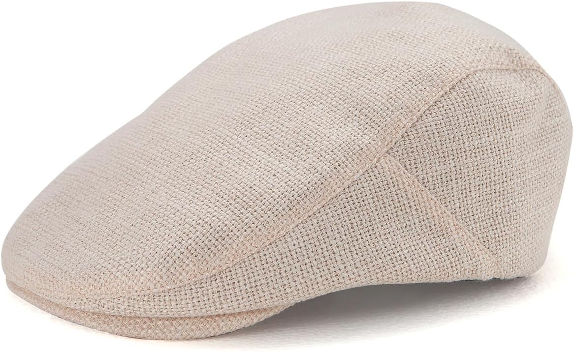 Classic Solid Flat Cap Newsboy Hats for Men Cabbie Driving Scally Adjustable - Image 7