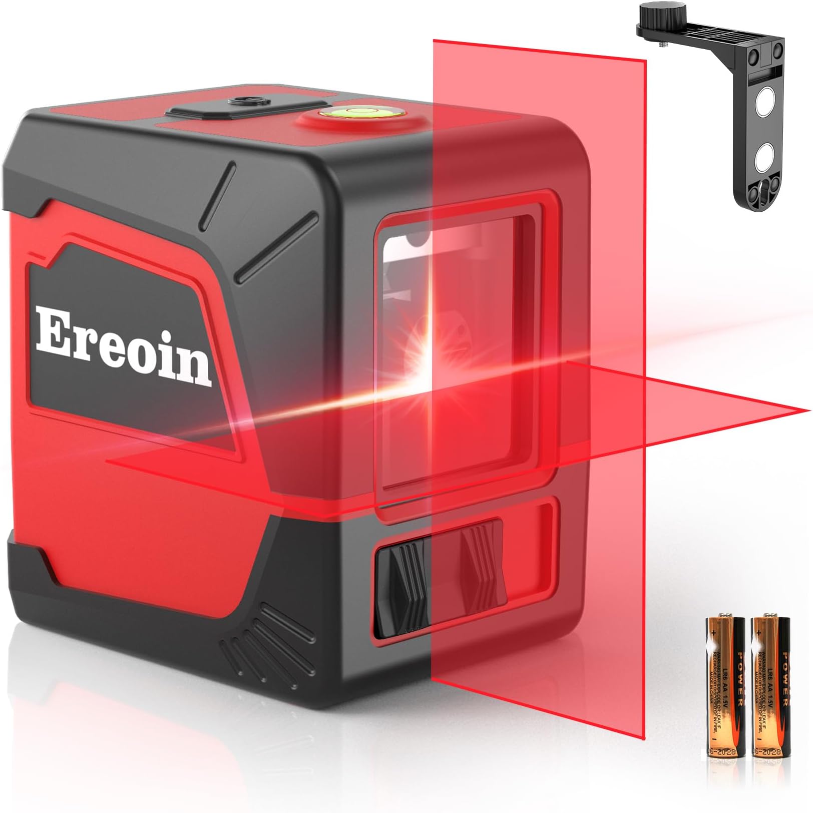 Laser Level Self-leveling Red Cross laser tool with vertical and horizontal lines,360 degree rotation self-leveling mode&IP54 waterproof for Picture Hanging Indoor & Outdoor
