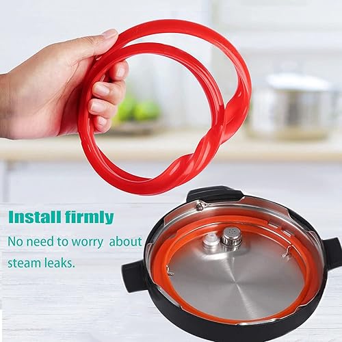 Miniatura 8 de FOUTOR - 3 anillos de sellado de silicona para InstaPot de 3 cuartos de galón, anillos de sellado de silicona de repuesto con 3 colores (rojo,