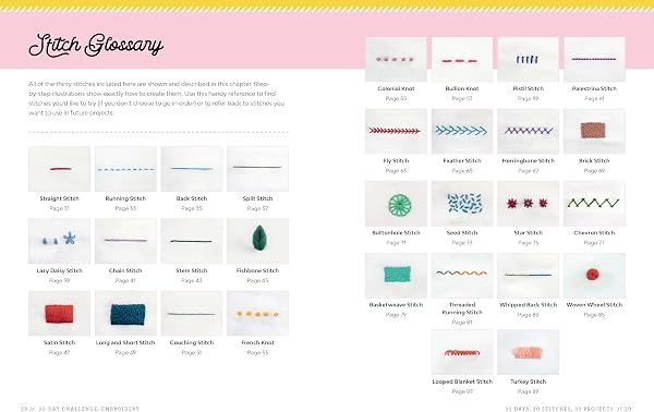 30 Day Challenge: Embroidery: A Day-by-Day Guide to Learn New Stitches and Create Beautiful Designs - 4