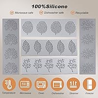 Vista 3 de Qivine Moldes de silicona para alimentos, moldes pequeños para hornear, formas de silicona para horno, 5 moldes de fondant para decoración