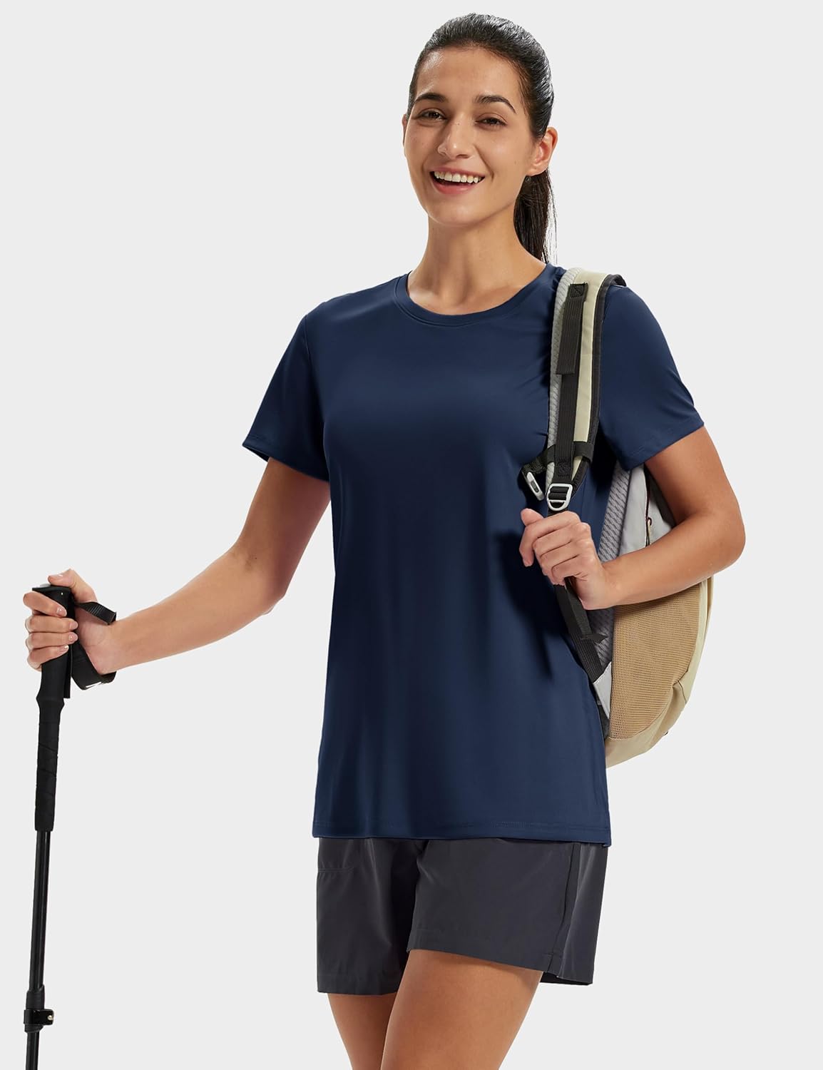 MAGCOMSEN Womens Workout Tops Short Sleeve UPF 50+ Shirts Quick Dry Loose Sun Shirts for Gym Hiking Running - Image 6