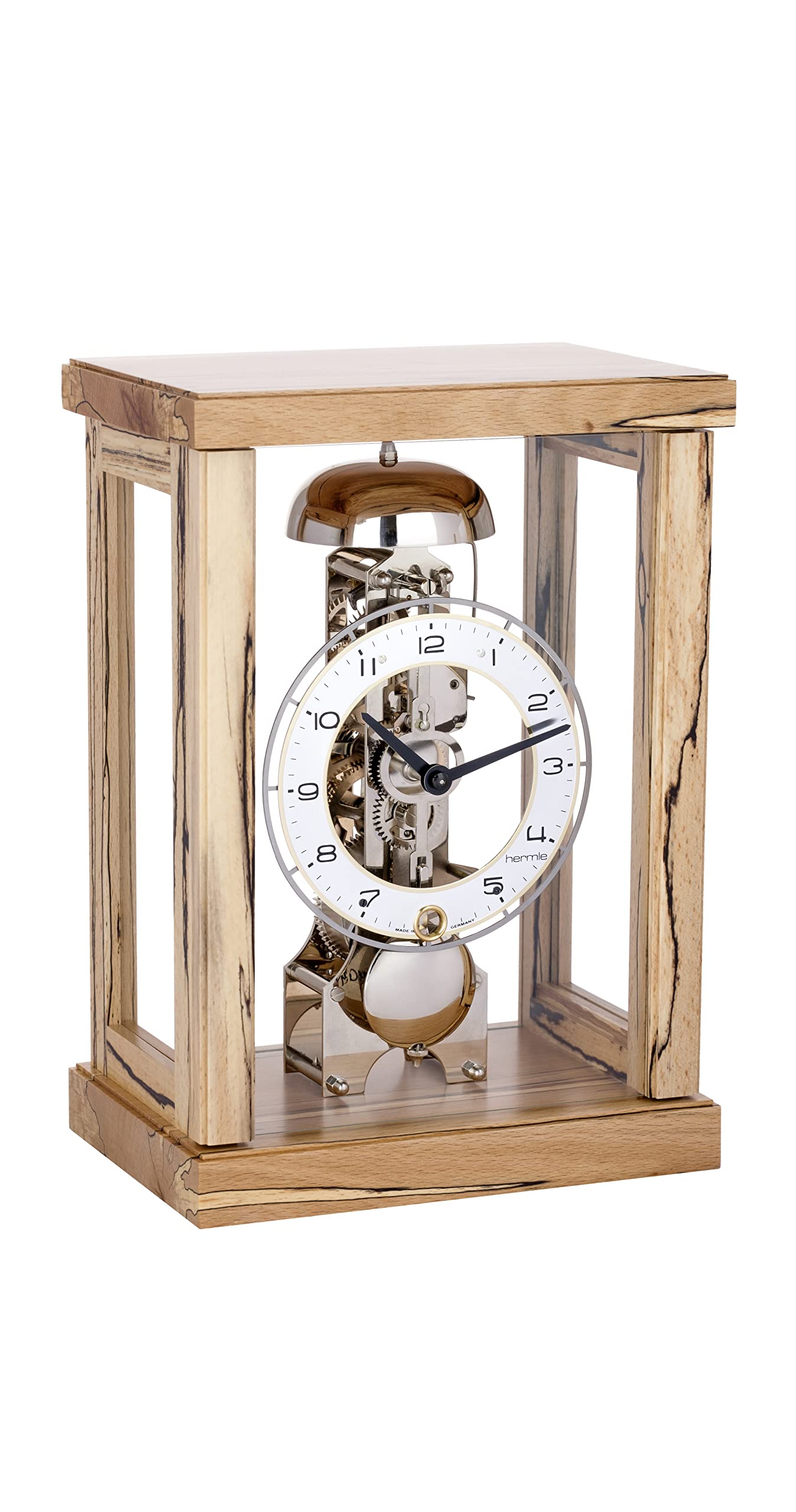 Hermle 23056-T30791 Puristic Table Clock Ice Beech
