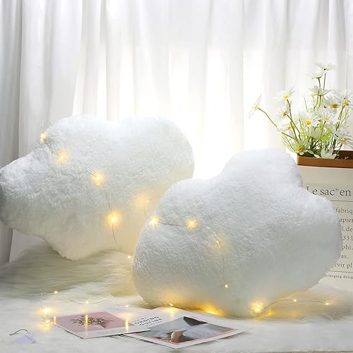 Miniatura 3 de Namalu Almohadas de relleno en forma de nube de 20 pulgadas, bonitas almohadas estéticas y suaves, para descansar en la cintura, para dormitorio,