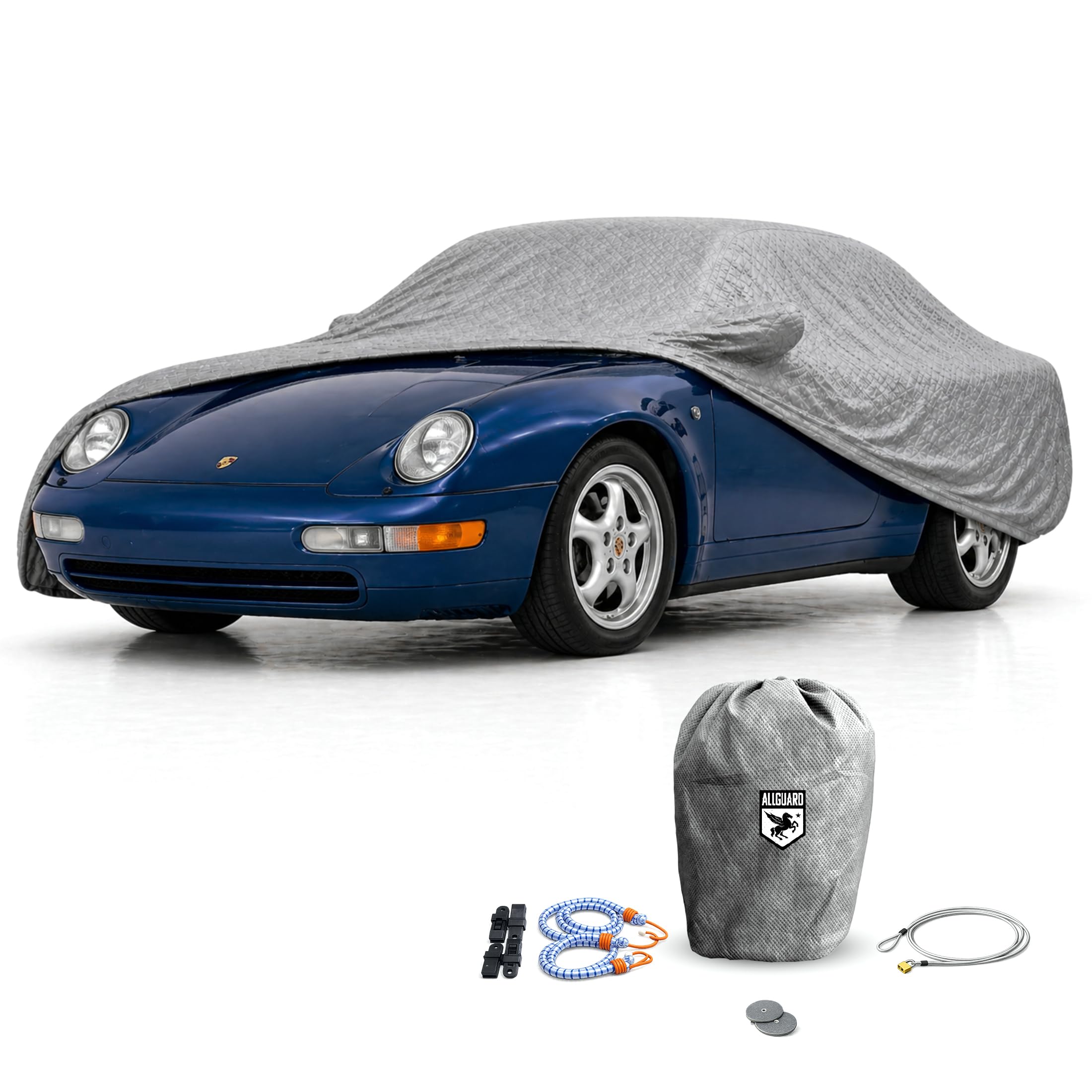 Car Covers Weatherproof Max Car Cover & Warranty Compatible with Porsche 1974-1989 911 Turbo (Type 930) – Outdoor Cover Theft Cable Lock Car