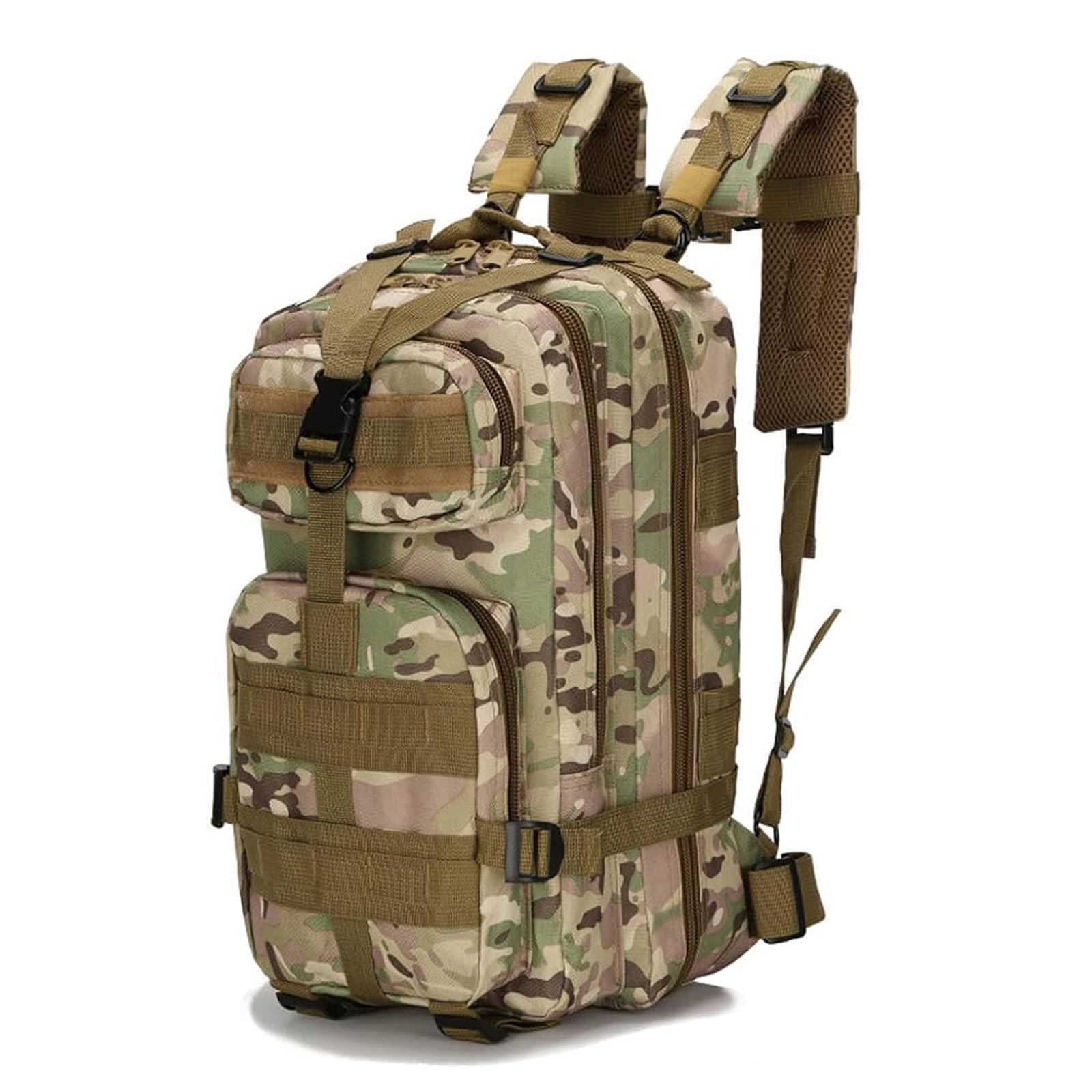 CINGHI LUSSO Military Backpack 25L Military Tactical Backpacks Mens Survival Bag Army Backpack Ruck Sacks Adult Men Hiking Travelling Hunting Rucksack (Camouflage)