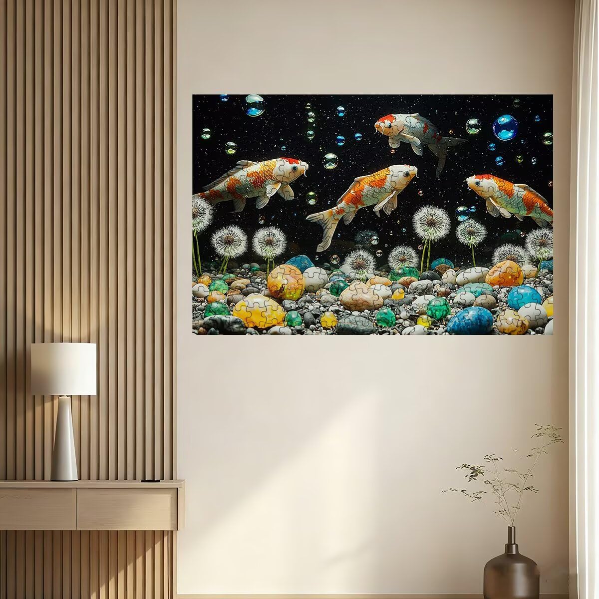 Puzzle 3000 sztuk ryb, puzzle dla dorosłych roślin, drewniane puzzle z wykwintnym opakowaniem, klasyczne puzzle edukacyjne dla dorosłych i całej rodziny, jako prezent dla mężczyzn, wystrój domu-3367