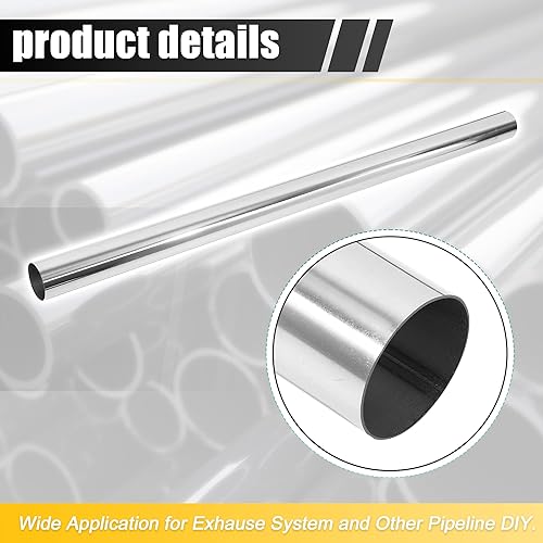 Miniatura 96 de X AUTOHAUX Straight 4" OD 35" Length DIY Custom Mandrel Exhaust Pipe 4 Inch Tube Pipe T304 Stainless Steel Universal Fit