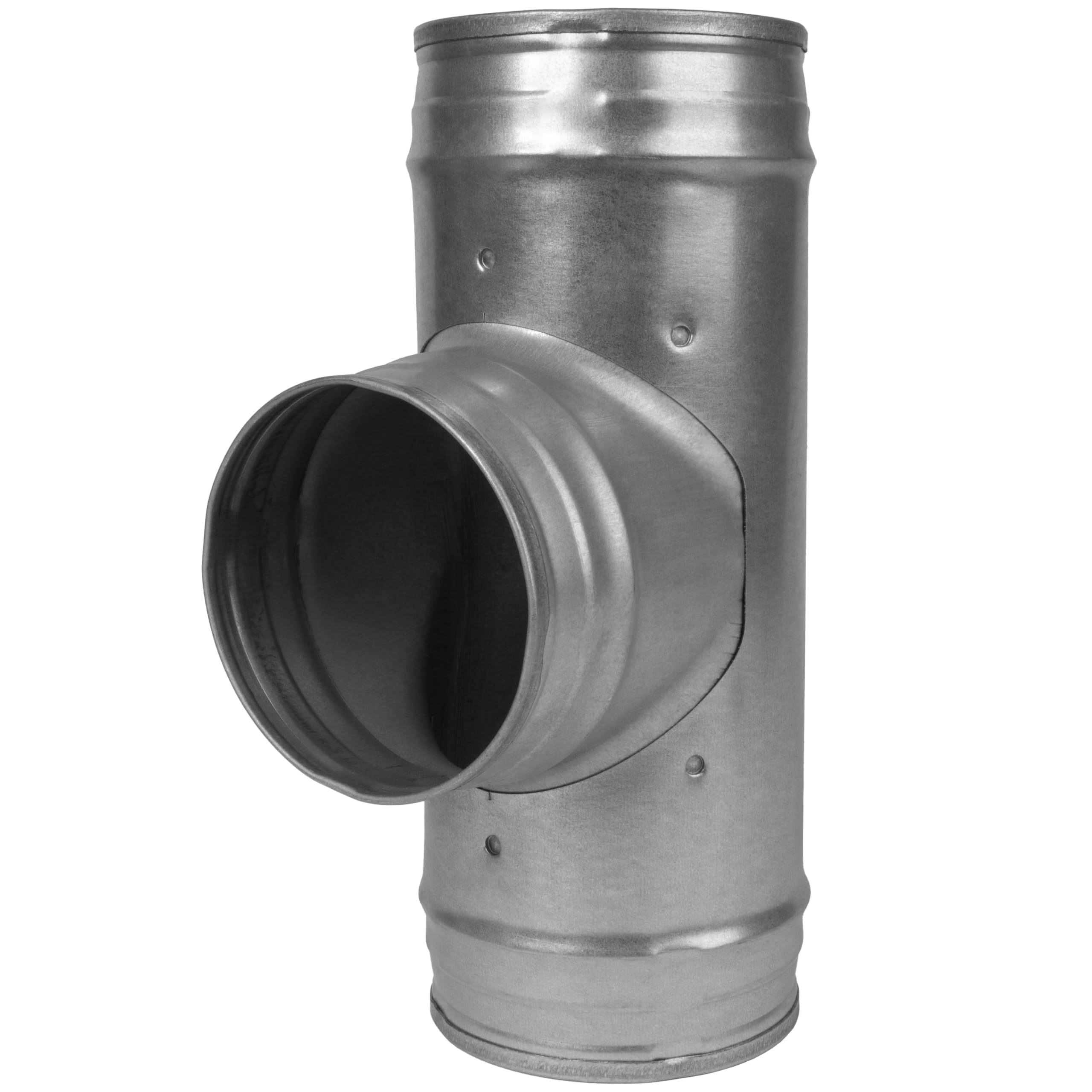 Vent Systems Men's Metal Ø100mm / 4" Inch Y-Shape Duct Connector, Splitter – 3-Way Round Galvanised Steel Pipe Adapter For Airflow, Ventilation, Hvac, Vent Hose – Durable Duct Fitting – Ducting Joint
