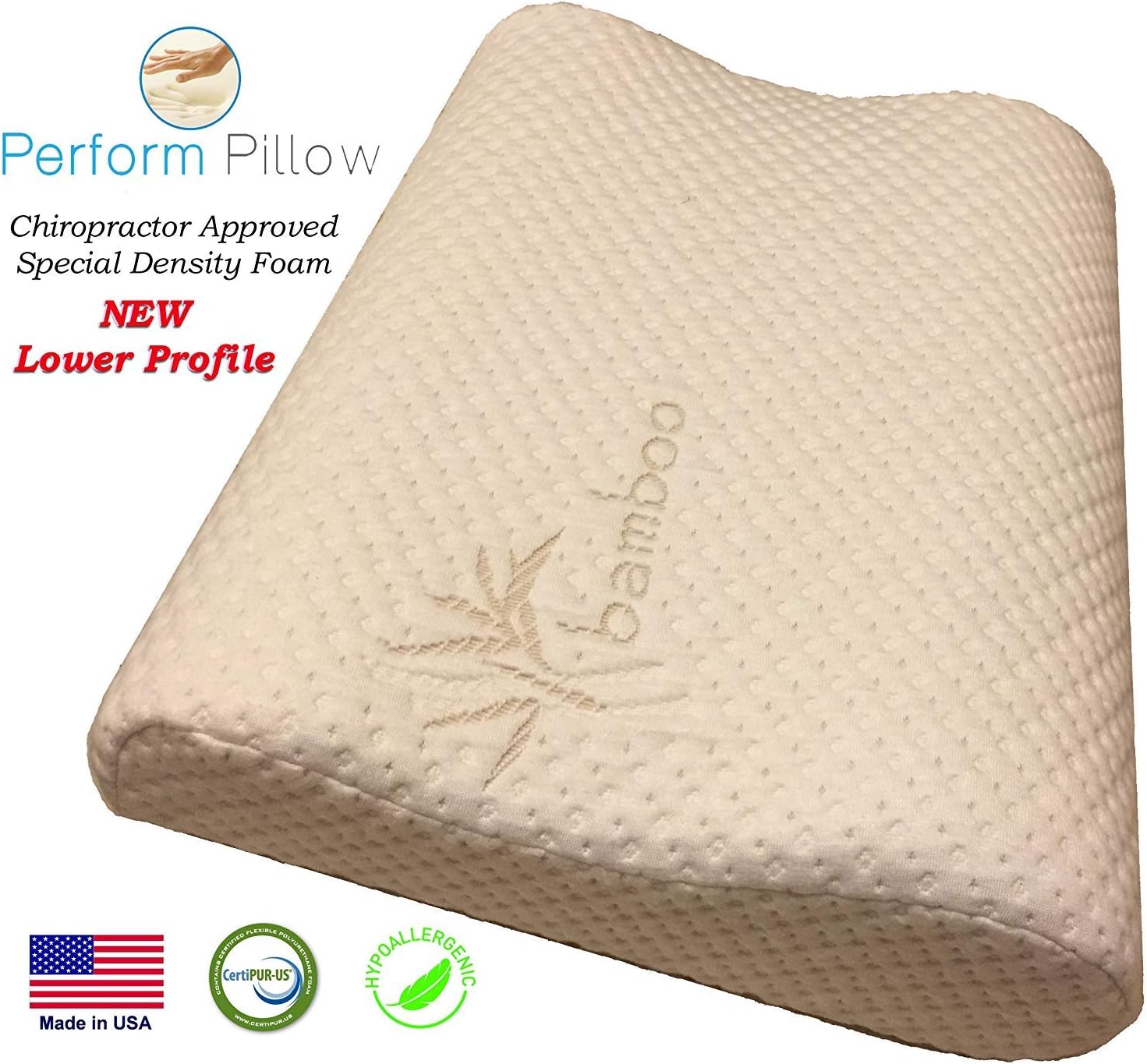 low profile memory foam pillow