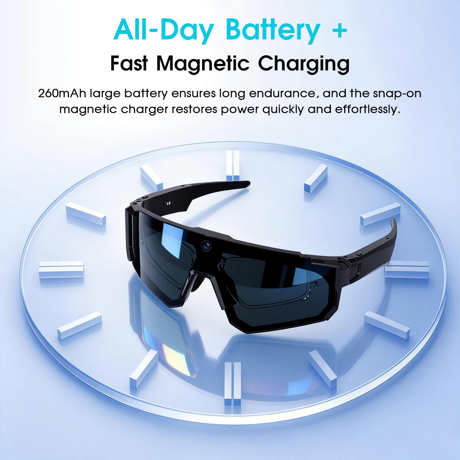 AI Smart Glasses mit Kamera – Fahrradbrille- & Sportbrille für Damen/Herren mit 4K HD Video, Foto & Übersetzung, UV400-Schutz, perfekt für Radtouren & Outdoor-Aktivitäten