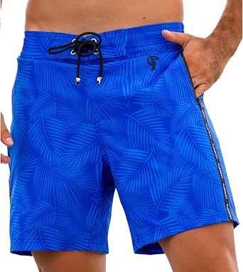 Tucann Mens Trunks 7" Compression Liner Quick Dry Zipper Pocket Chlorine Resistan 4 Way Stretch Swim Shorts for Men