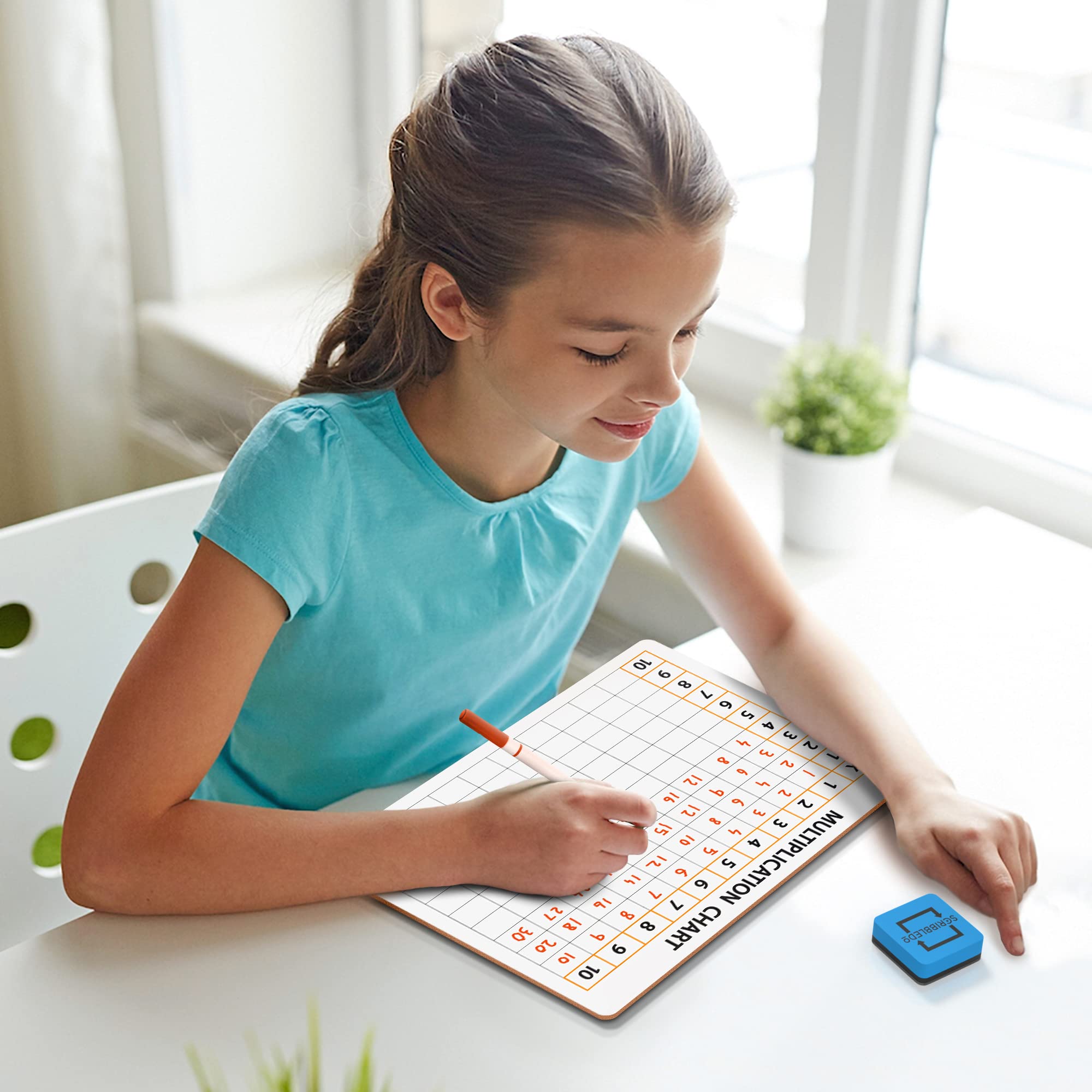 Zestaw 5 białych tablic suchościeralnych 25 x 30 cm mały laptop l trwały, przenośny, dwustronny stół razy, ćwiczenia matematyki, biała tablica dla dzieci, studentów, klasy i domu