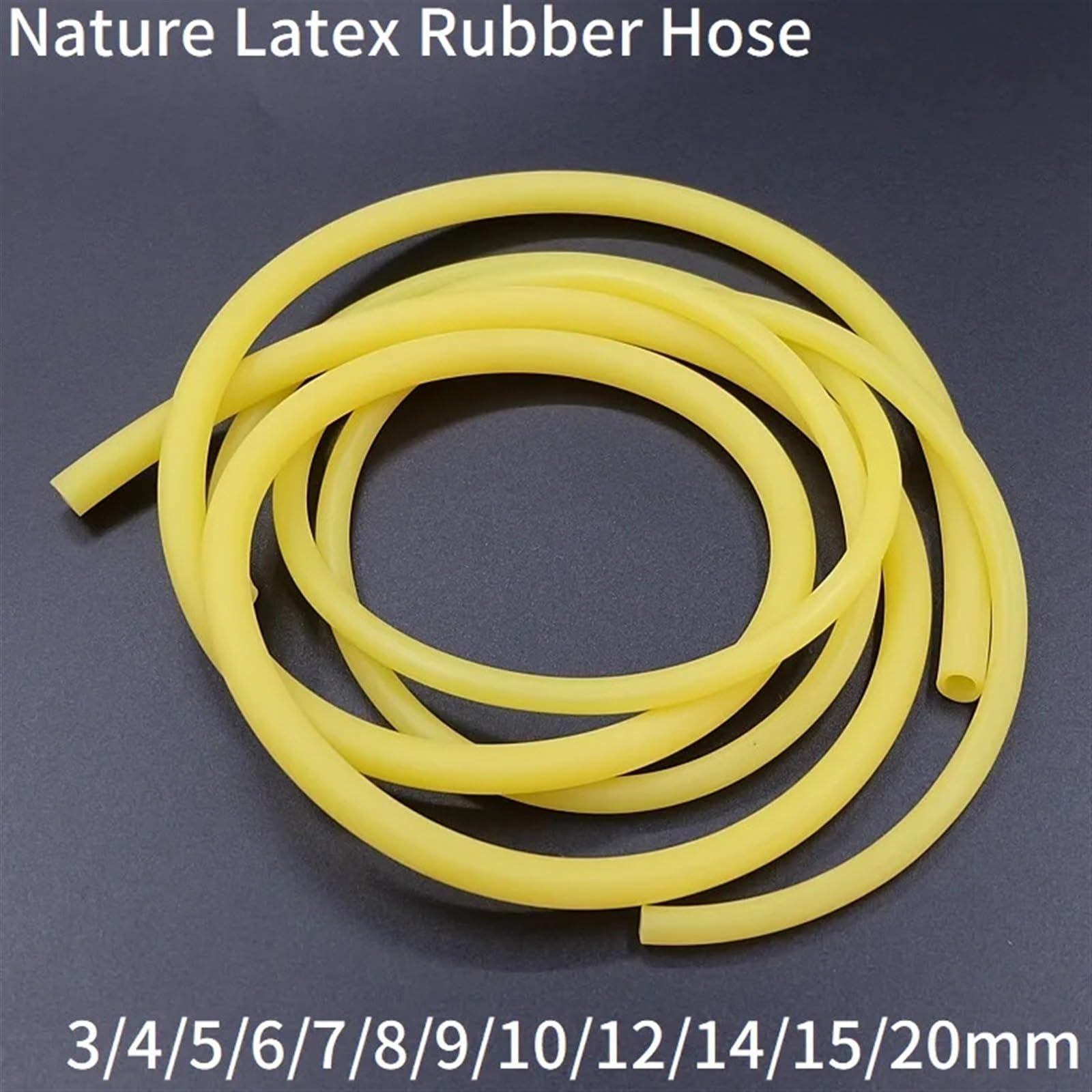 Mangueras de Goma de látex Natural, Tubo elástico de Alta Resistencia, catapulta, Accesorios de Fitness, 2M/5M(5M,ID15mm X OD20mm)