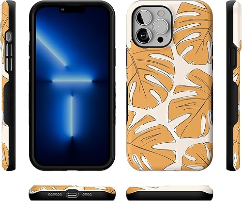 Miniatura 1234 de Casely Funda para iPhone 13 Pro Max Jardín dorado Floral de girasol amarillo Compatible con MagSafe Diseño protector audaz Jardín Dorado