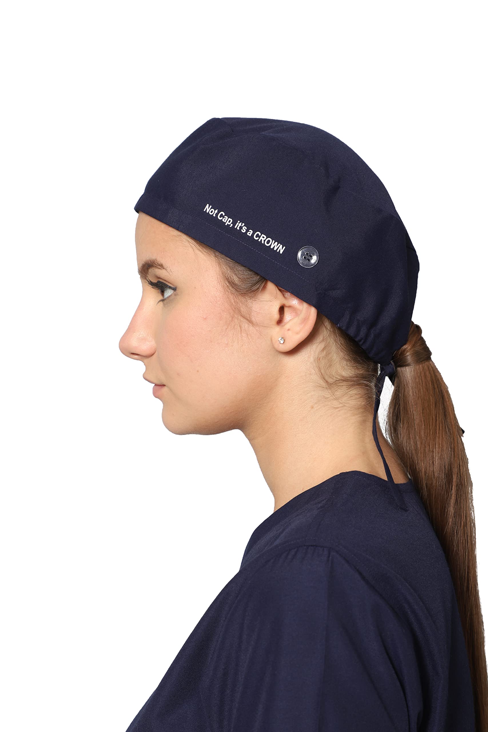 UNINUR Premium Scrub Cap for Womens Dotor & Nurse with Tag Not a Cap, It’s a Crown (NAVYBLUE) (B0C572494V) Amazon Price History, Amazon Price Tracker