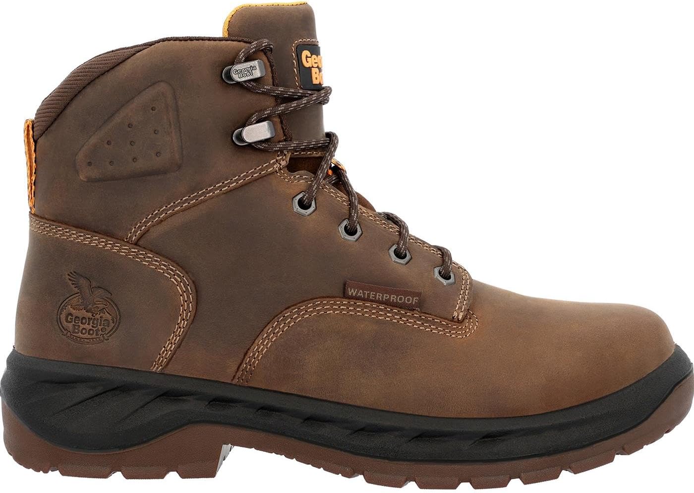 Georgia Boot OT Waterproof Work Boot, Brown, Size 8(W) - Image 7