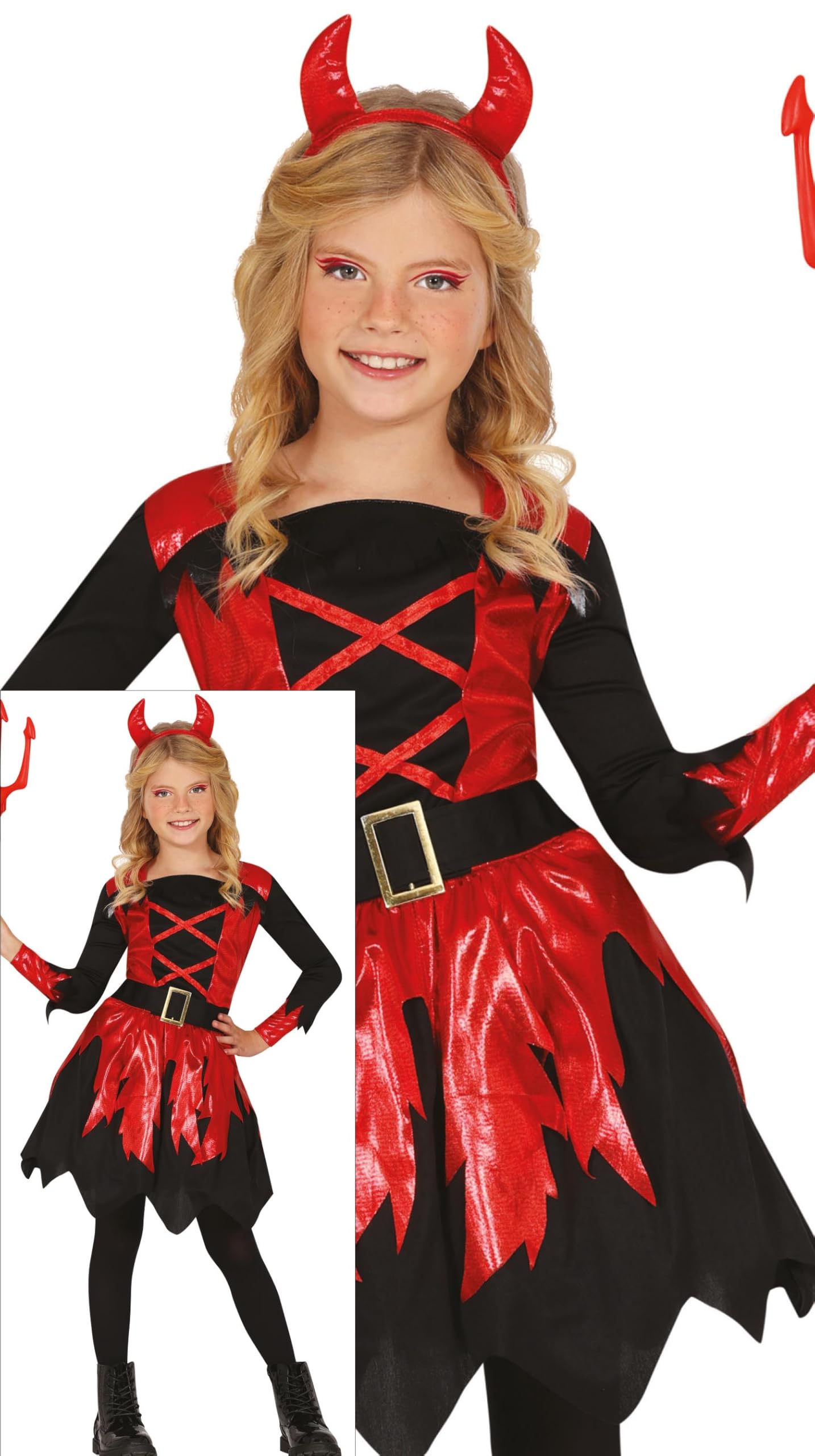 Costume per Adulti DISFRAZ DEMONIO M-L Rosso Demonio [1 Pezzi] [M/L