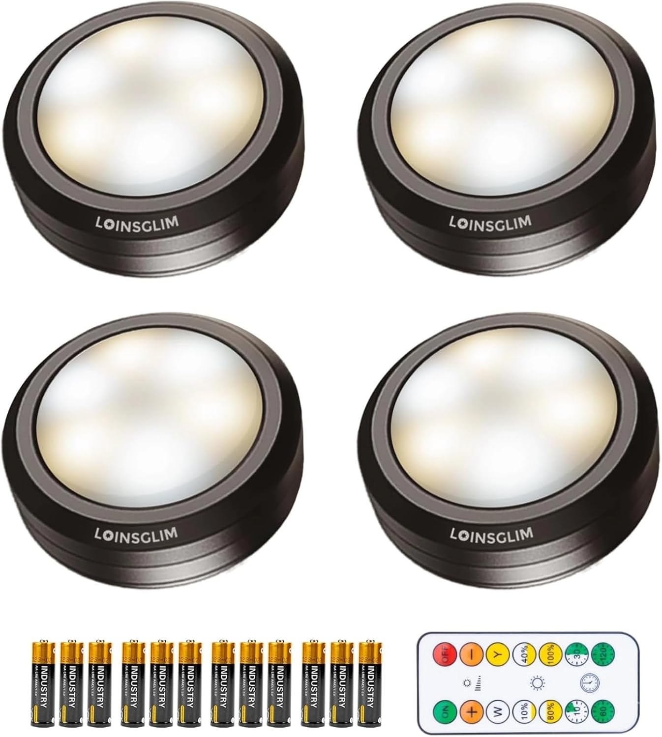 Puck Lights with Remote,Under Cabinet Lighting Wireless,Battery Operated RGB LED Lights Dimmable,7 Colors Push Lights for Closet,Kitchen,Under Counter Lights Bar Display Shelf (6pack)