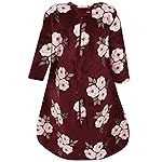 Hudson Baby Unisex Baby Plush Sleeping Bag, Sack, Blanket, Burgundy Floral Long Sleeve, 18-24 Months