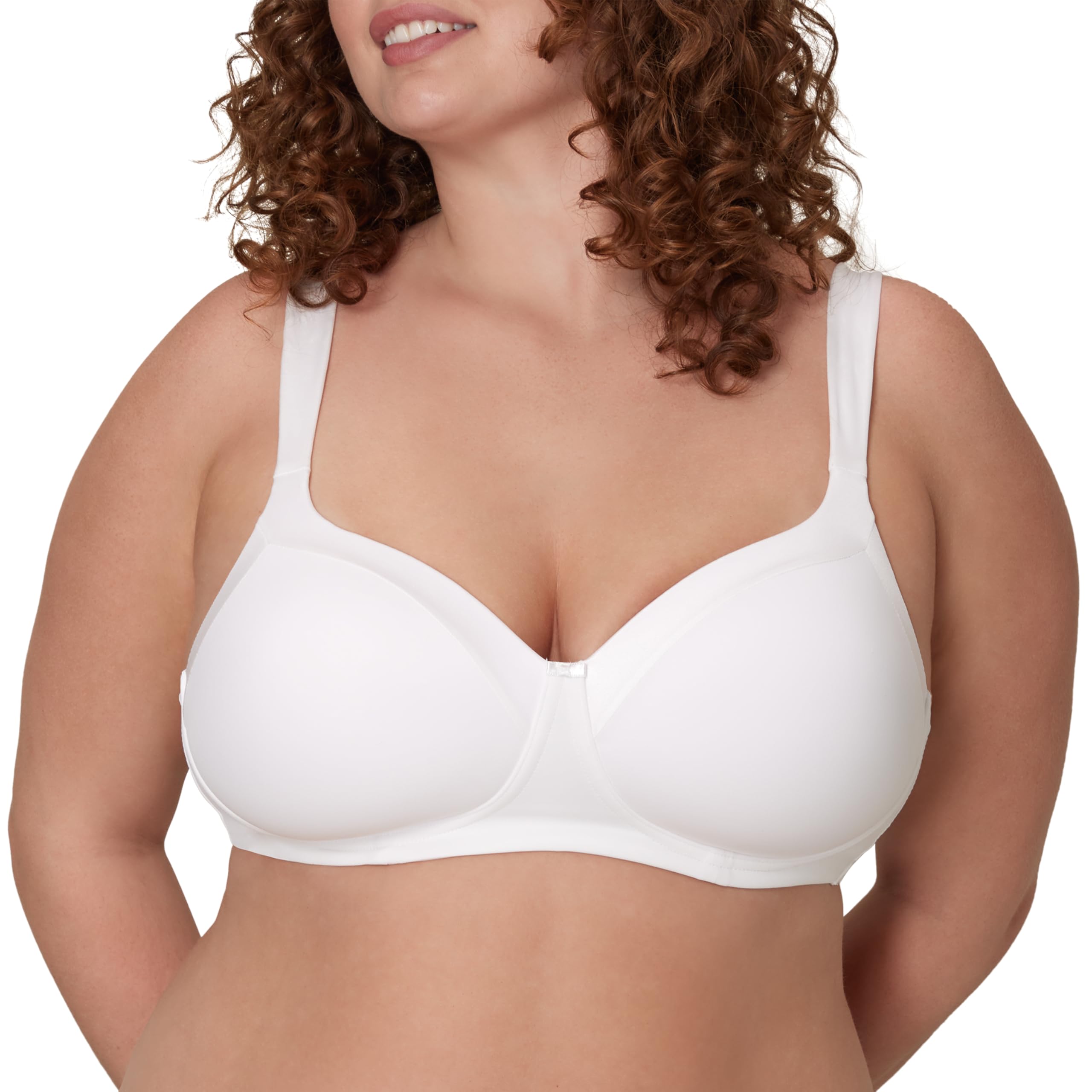 Playtex Women's Secrets Balconette Full-Coverage Wireless T-Shirt Bra for Full Figures