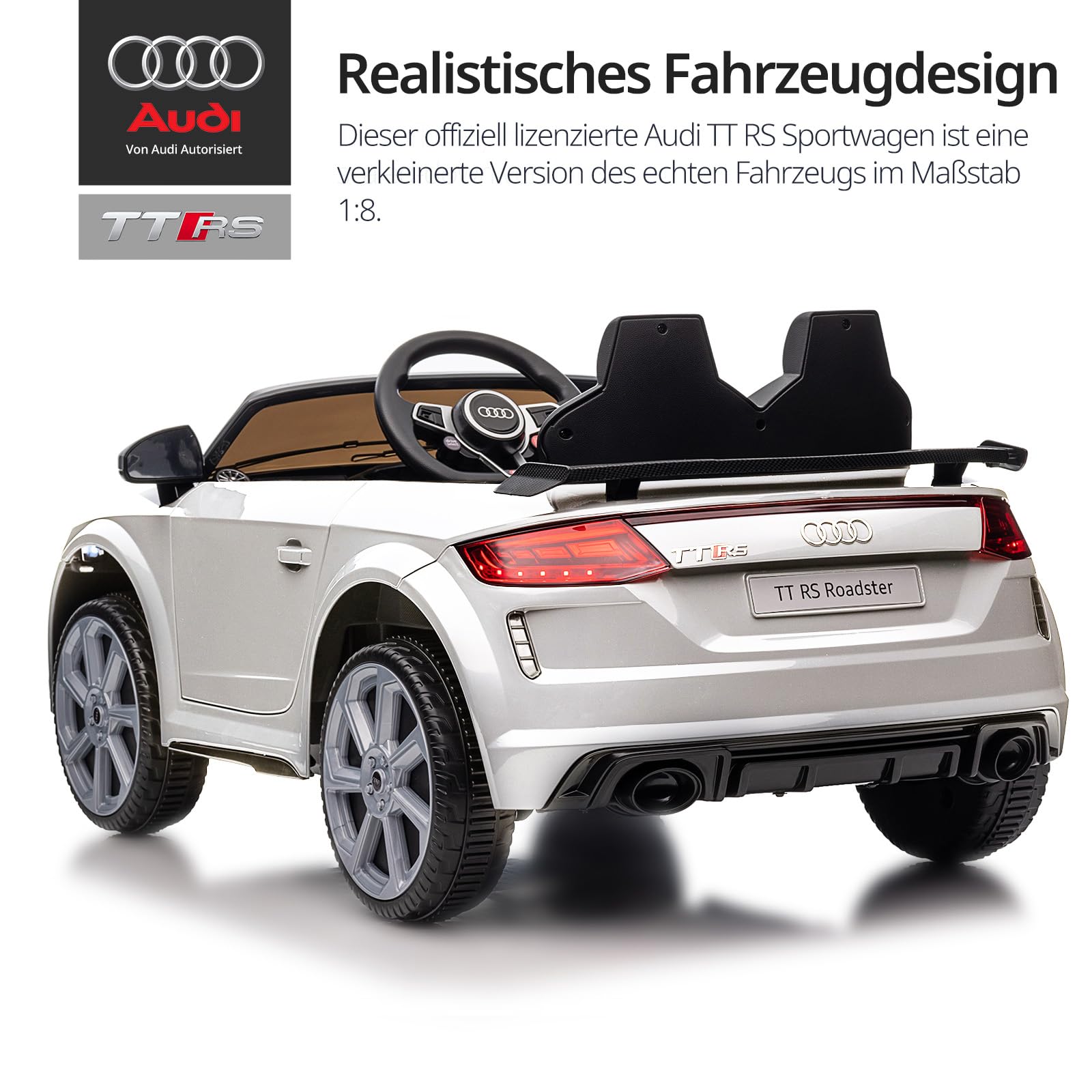 Audi Lizenziertes 12V Elektroauto für Kinder ab 3 Jahre mit Fernbedienung