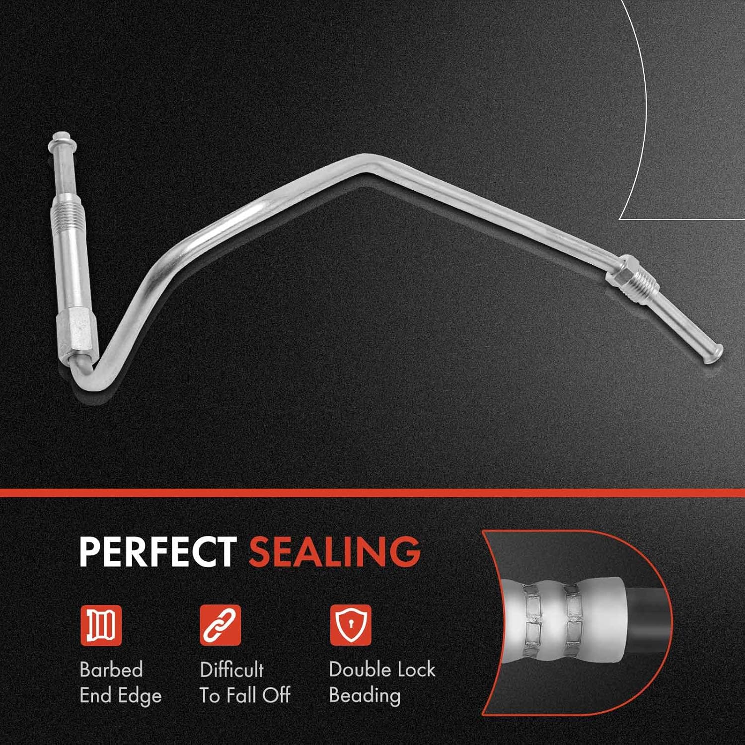 A-Premium Power Steering Pressure Hose Line Assembly Compatible with Nissan Pathfinder 2008-2012, Pathfinder Armada 2004, Armada TITAN 2004-2012 2015 & Infiniti QX56, V8 5.6L, Tube - To Rack