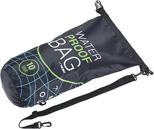 Miniatura 3 de Troika WPB10BK - Bolsa impermeable para deportes acuáticos, pesca, natación, senderismo, camping, canoa, kayak, IPX6, impermeable, correa de hombro
