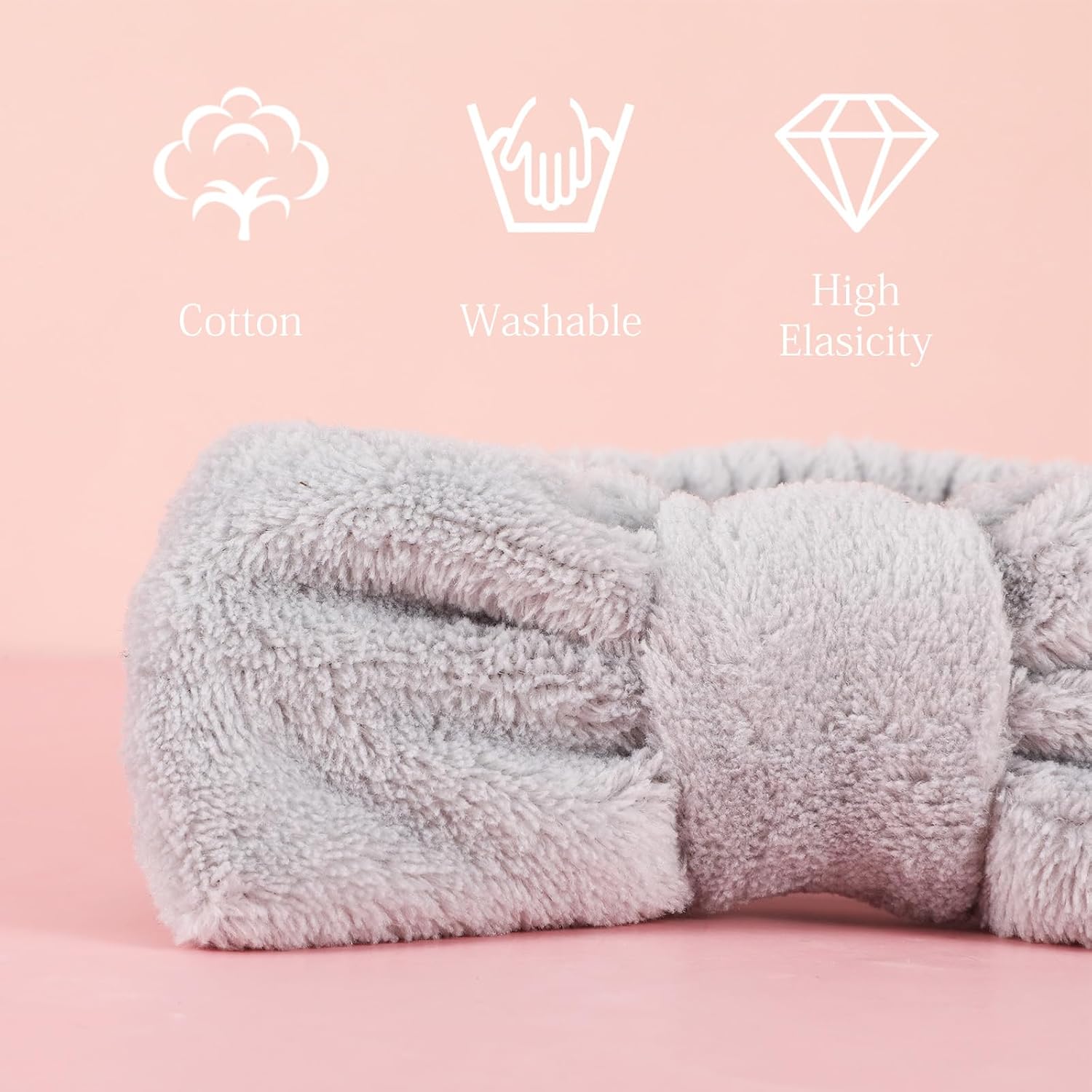 24 Pcs Spa Facial Headband Face Washing Headband Bulk Soft Bow Makeup Headbands Elastic Towel Skincare Coral Fleece Hair Band for Washing Face Women Skincare Mask Yoga Sports Shower, 4 Colors