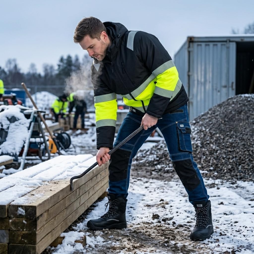 ART.MAS Glocker Defence S3S SR FO Winter Arbeitsstiefel, 3M Thinsulate, wasserdicht, rutschfest, mit Zehenschutz & Durchtrittschutz, warm
