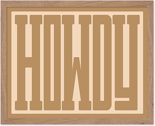 Miniatura 64 de Poster Master Howdy - Póster de tipografía beige retro, arte occidental, arte del salvaje oeste, arte moderno, regalo para hombres y mujeres,