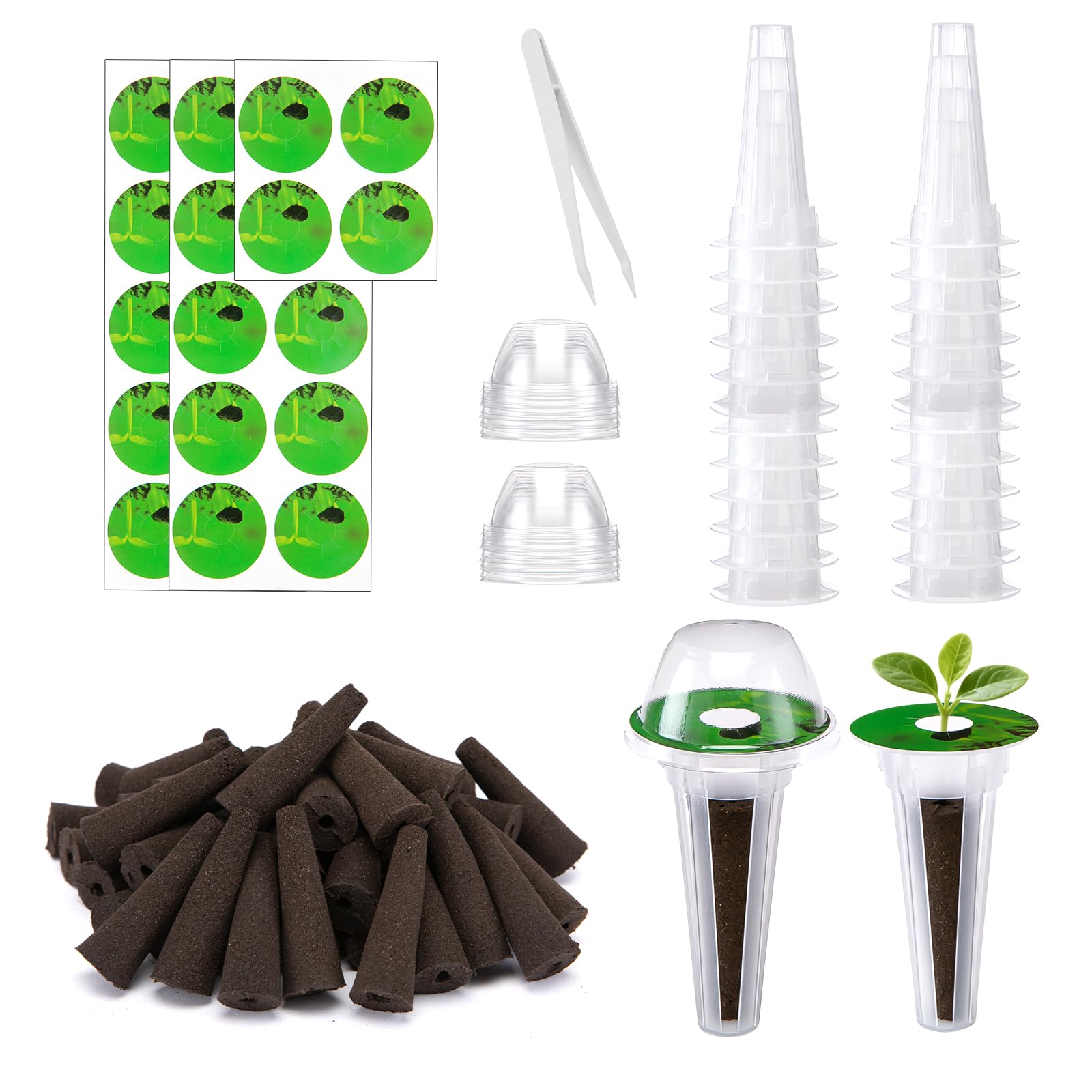 Hydroponic Pods Kit, Compatible with AeroGarden, 97Pcs