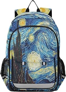 ALAZA Starry Night Sky Van Gogh Laptop Backpack Purse for Women Men Travel Bag Casual Daypack with Compartment & Multiple Pockets
