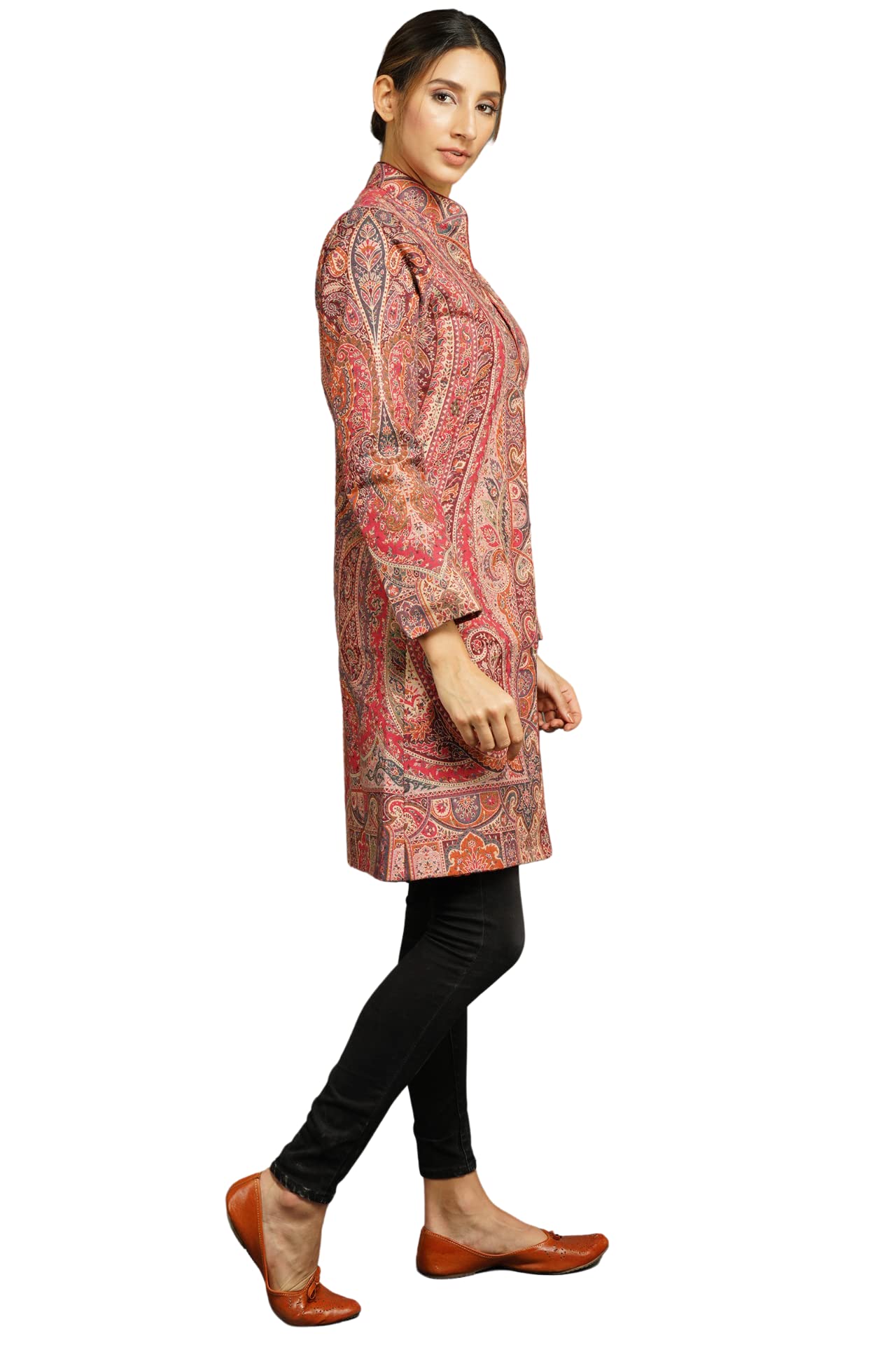 Dusala India Embroidered Long Paisley Vintage Jacket For Dusala India Embroidered Long Paisley Vintage Jacket For
