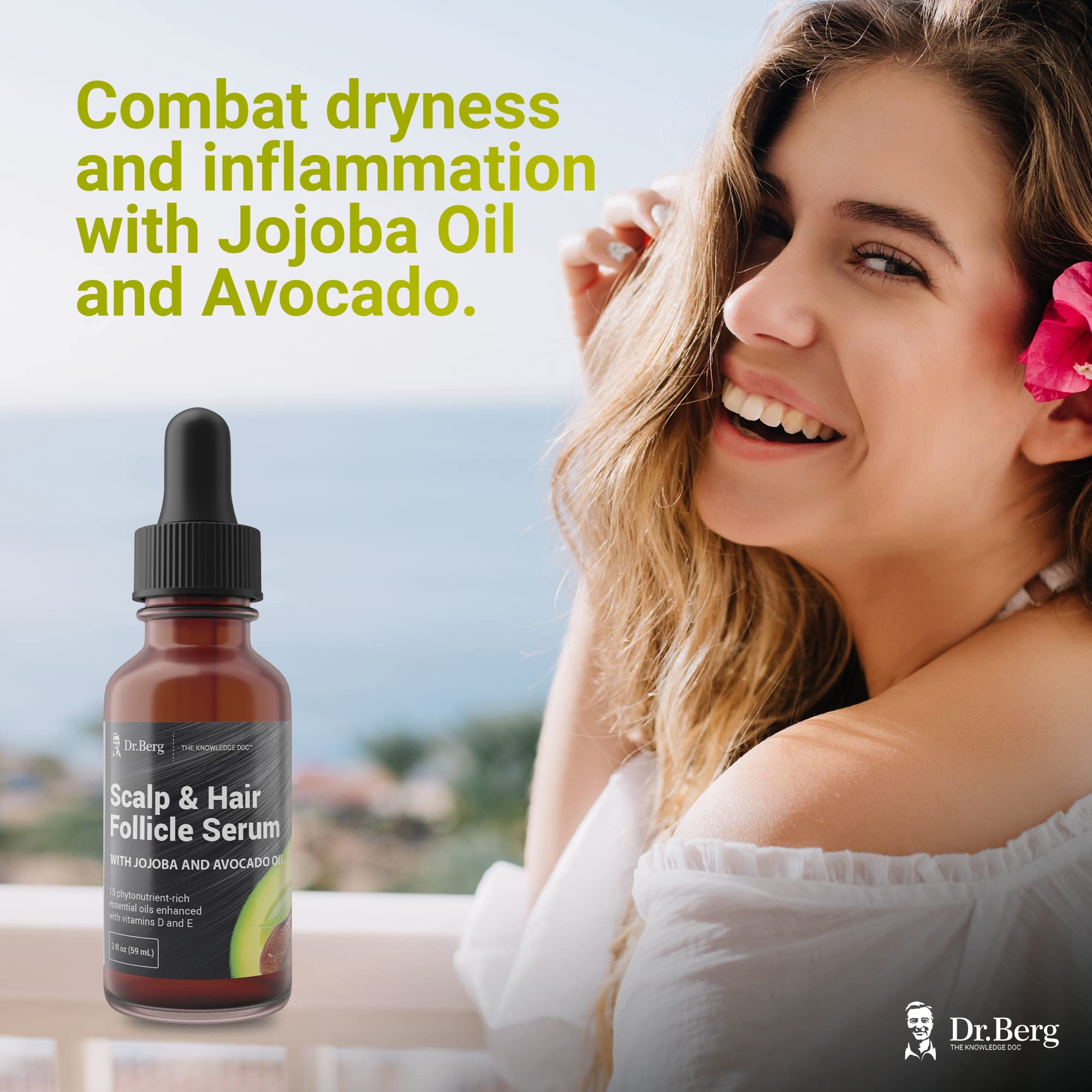 Dr. Berg's (All In One) Hair Growth Serum w/ Jojoba Oil & Castor Oil