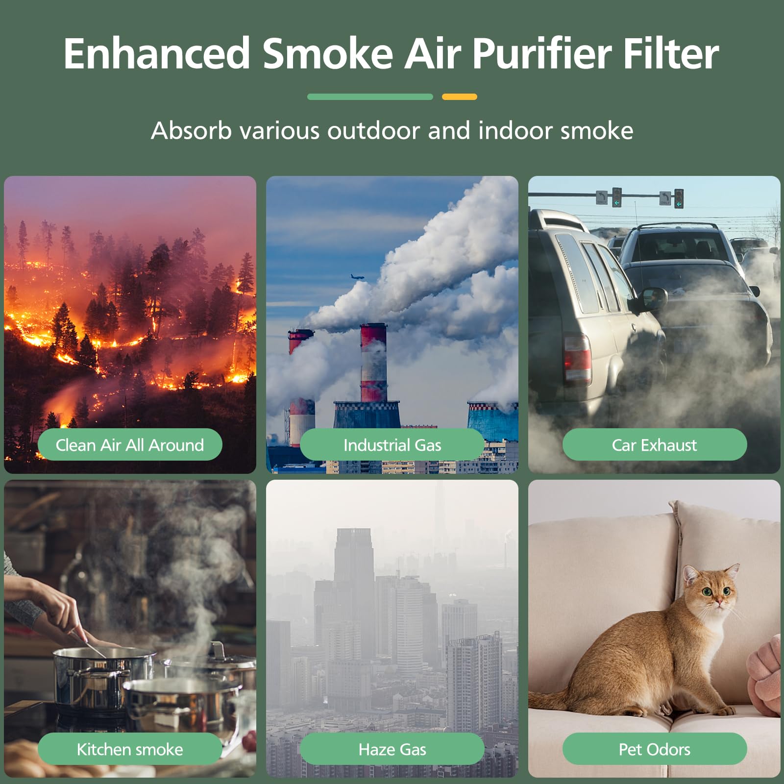 1Pack Upgraded Enviroklenz Replacement HEPA Filter Compatible with Enviroklenz Air Purifier and EnviroKlenz Air Purifier Plus Especially suited for families with pets : Home & Kitchen