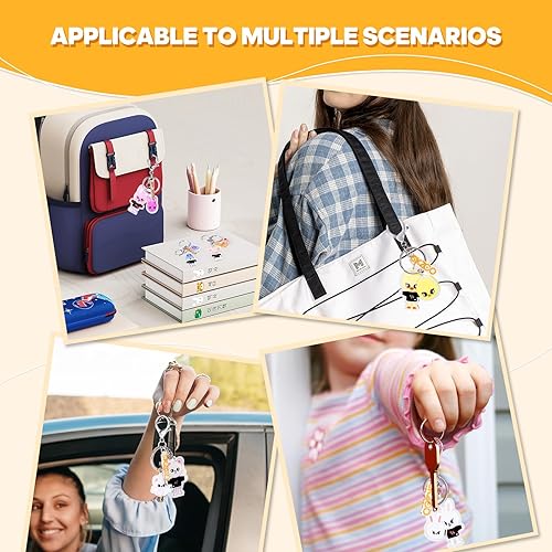 Vista 7 de Llavero de dibujos animados para niños, llavero de niños callejeros, colgante de animal lindo, acrílico de doble cara patrón SKZ mochila colgante