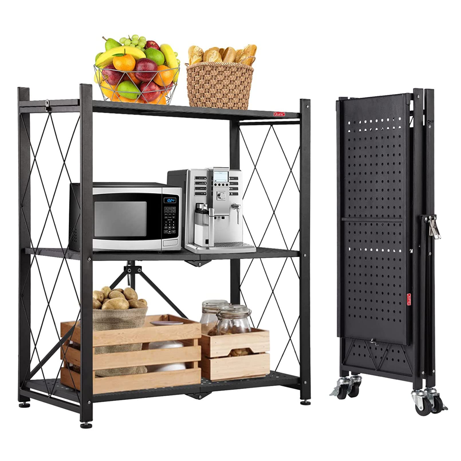 Étagère de rangement pliable idéale pour optimiser la cuisine et le garage
