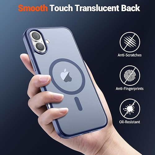 Miniatura 331 de SUPFINE - Funda magnética para iPhone 13 Pro Max (compatible con MagSafe), (protección contra caídas de grado militar de 10 pies), delgada, Negro