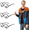 BOZILY 3pcs Shaking Googly Eyes Glasses,Novelty Shaking Costume Eyes Glasses,Funny Glasses with Wiggle Eyes,Shaking Eyeball Glasses,Funny Costume Accessories for Halloween Adults Kids Party Favors