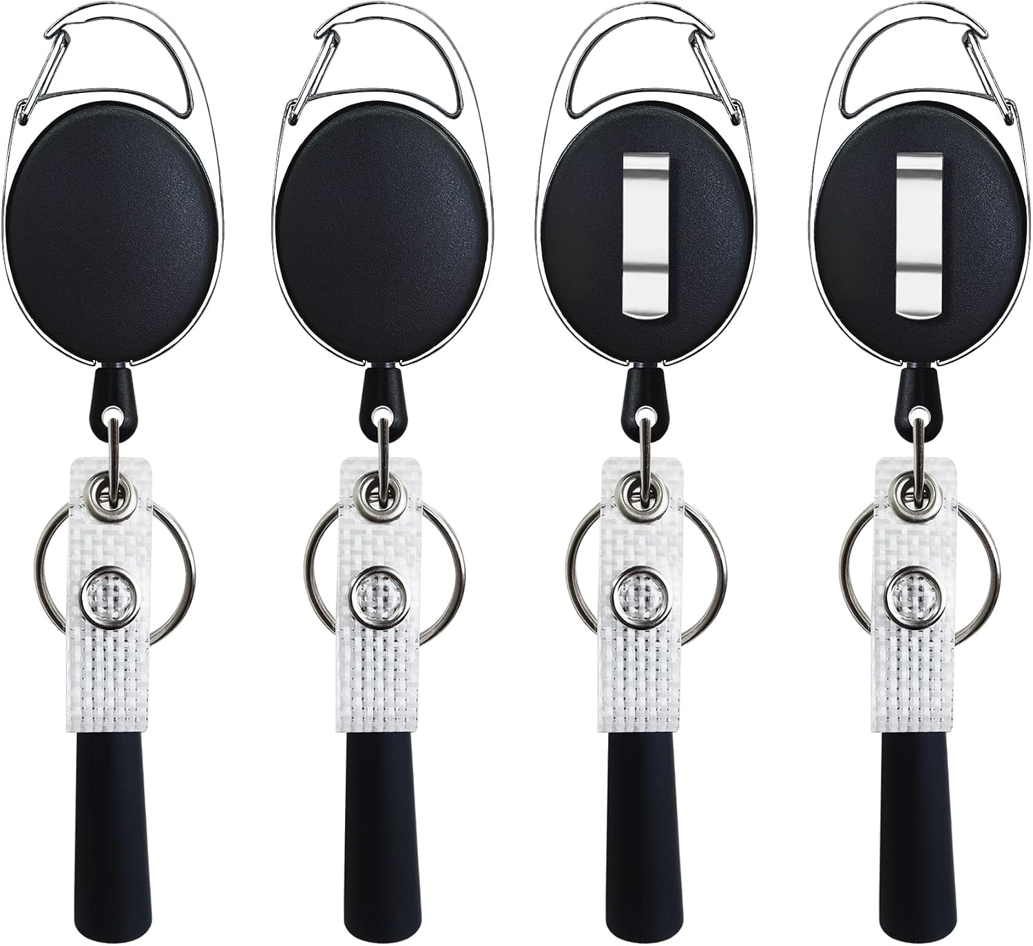 4 Pack Retractable Pen and Pencil Holder with Flexible Silicone Grip