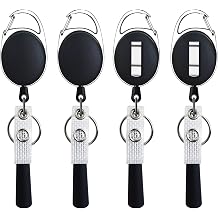 4 Pack Retractable Pen and Pencil Holder with Flexible Silicone Grip