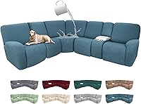 Vista 463 de Fundas 100% impermeables para sofá reclinable seccional, fundas para sofá reclinable en forma de L, funda para sofá seccional de esquina