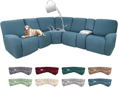 Miniatura 463 de Fundas 100% impermeables para sofá reclinable seccional, fundas para sofá reclinable en forma de L, funda para sofá seccional de esquina en forma de