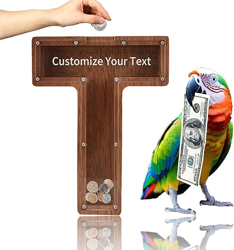 Alcancía personalizada para niños, alcancía de madera personalizada 9 pulgadas con letras para niños, texto de marcado láser, caja de dinero para