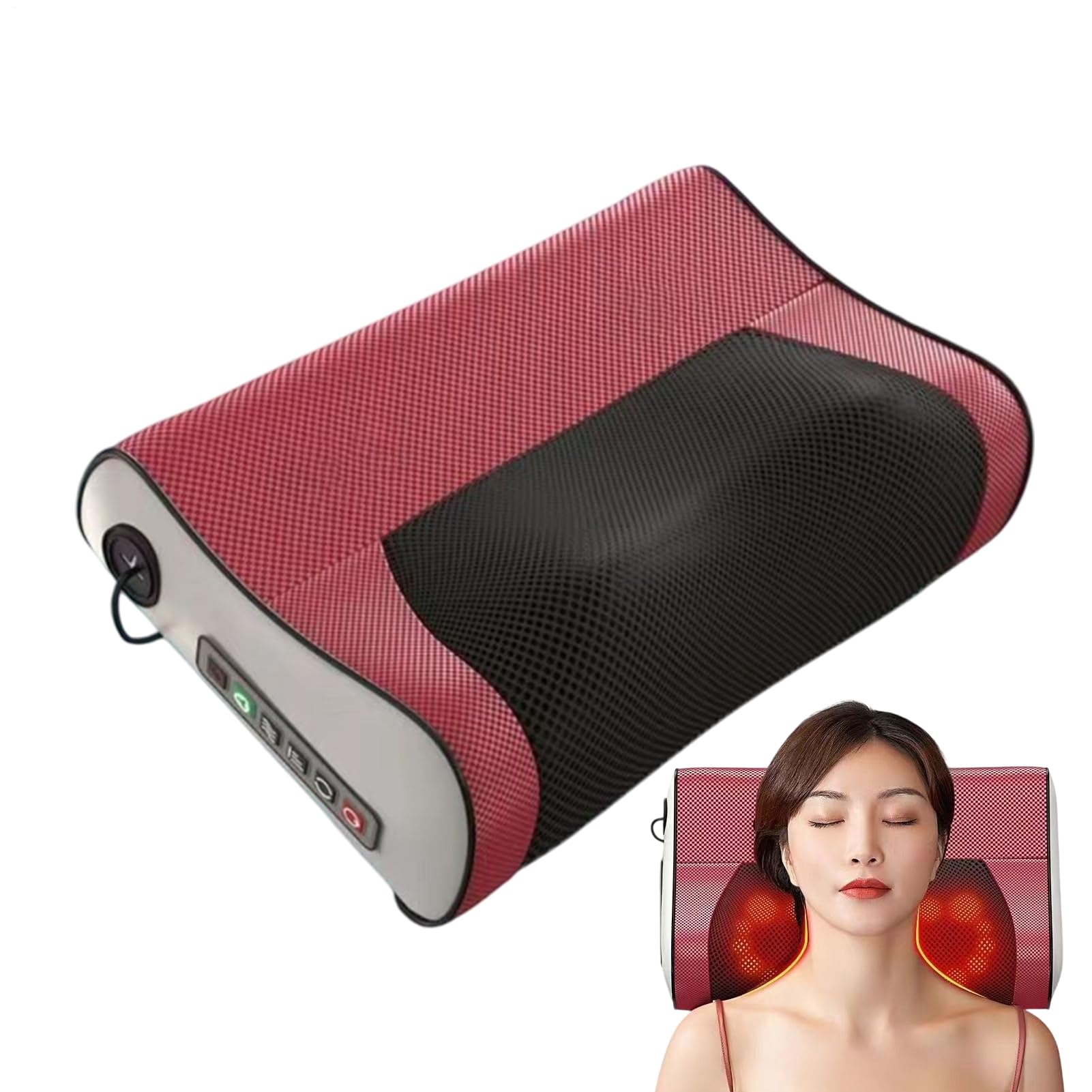Nacken Und Schultermassagegerät - Ergonomisches Nackenkissen Mit Wärmefunktion | Ergonomisches Heizgerät mit Tiefenmassage für Schreibtisch Bett Autositz Reise Zuhause als Geschenk für Geburtstag Weih